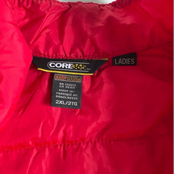 CORE 365 WarmLogic Quilted Jacket, Ladies 2XL, Classic Red - Picture 5 of 7
